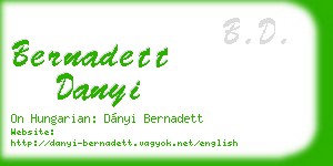 bernadett danyi business card